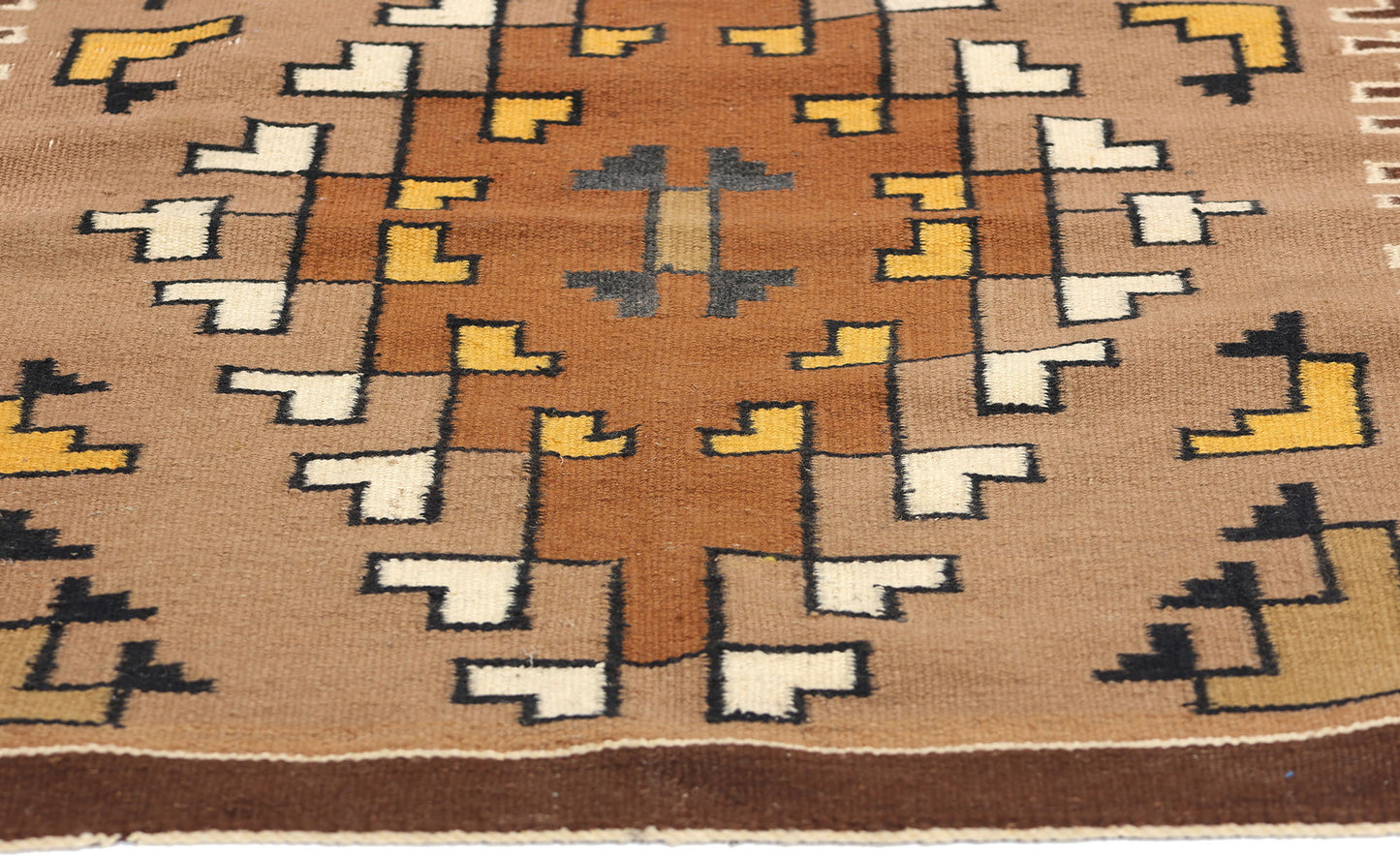 2 x 3 Antique Two Grey Hills Navajo Rug 78748