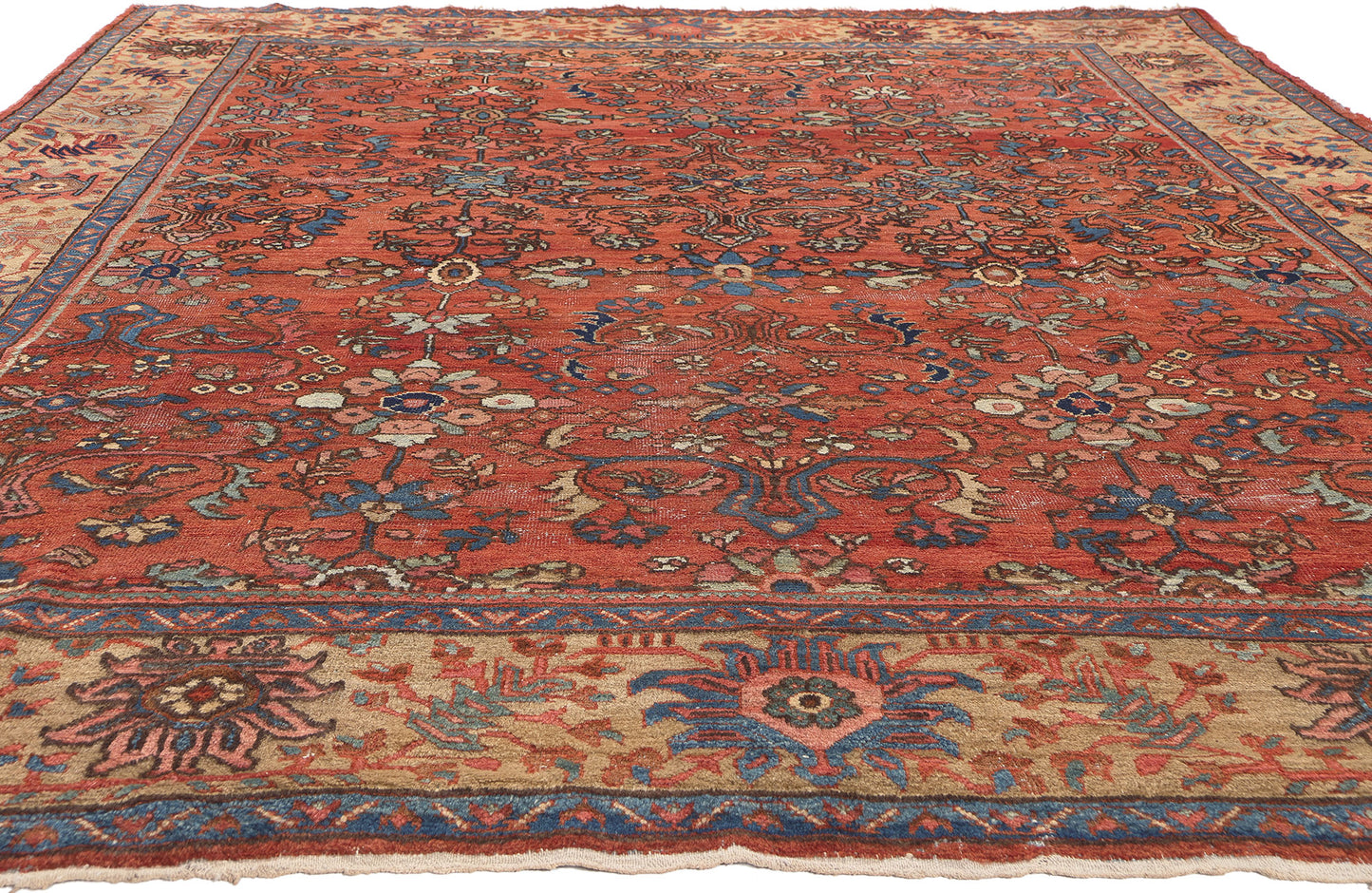 8 x 11 Antique Persian Mahal Rug 78677