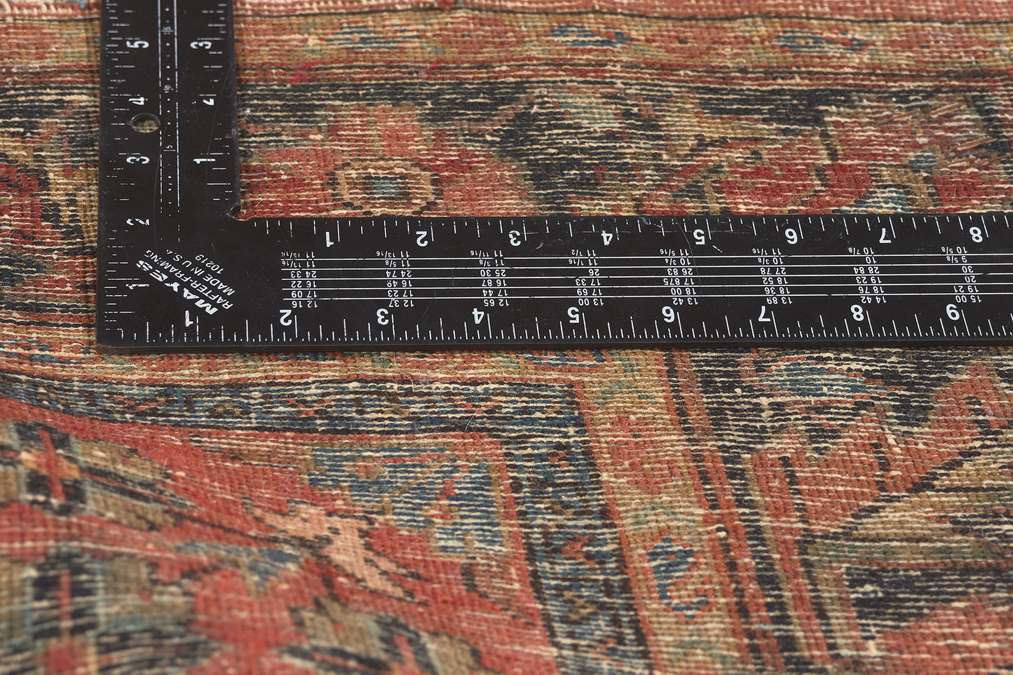 4 x 7 Antique-Worn Persian Sarouk Rug 78655