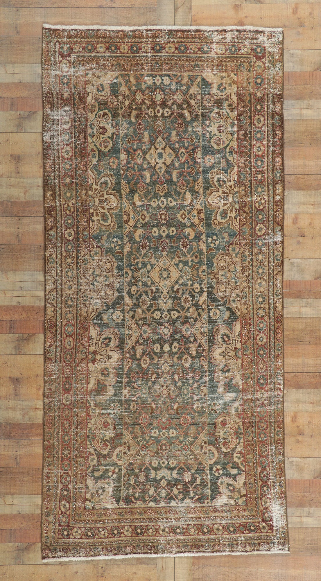 5 x 10 Antique-Worn Persian Malayer Rug 60956