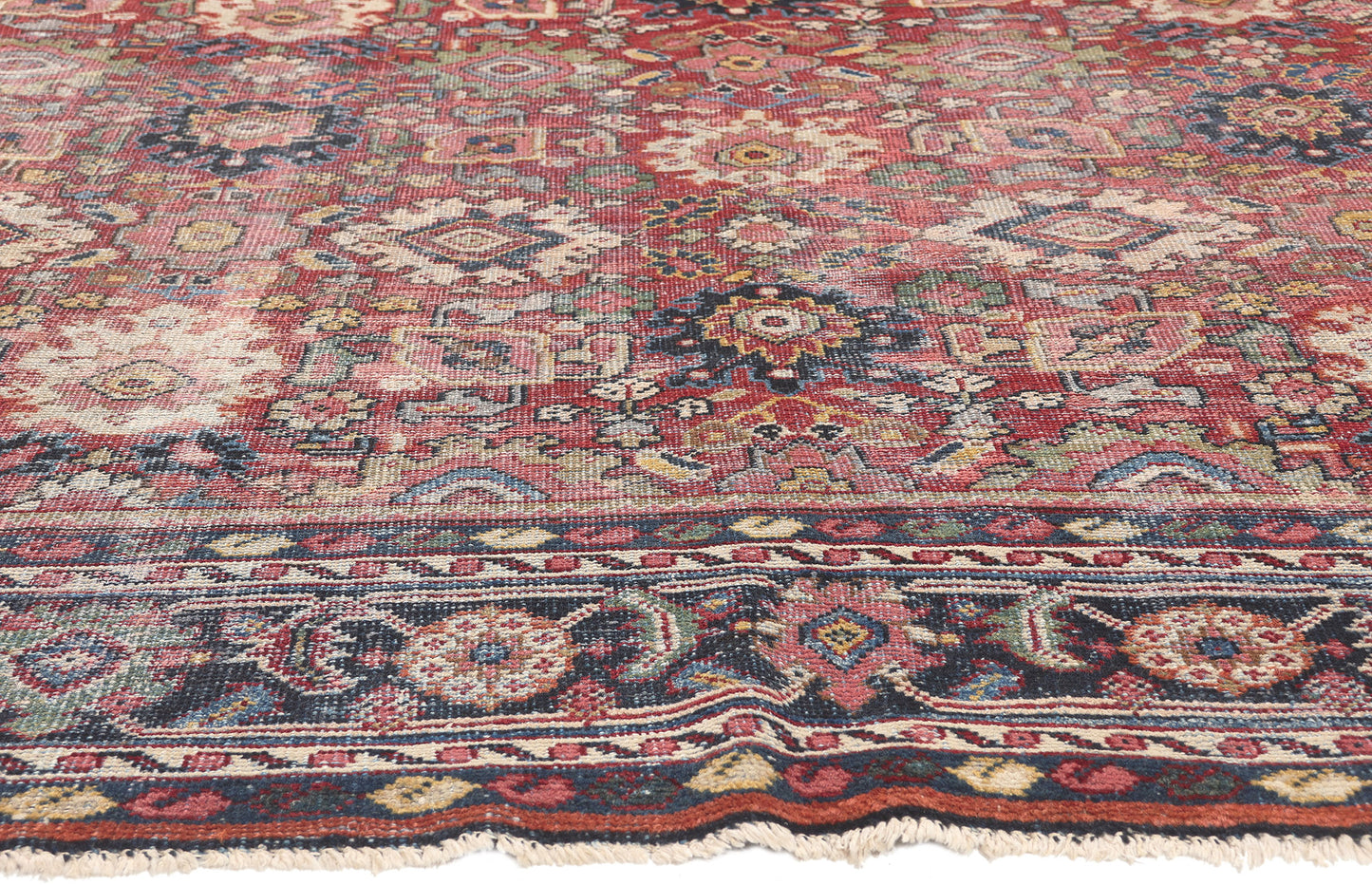 9 x 12 Antique-Worn Persian Mahal Rug 78660