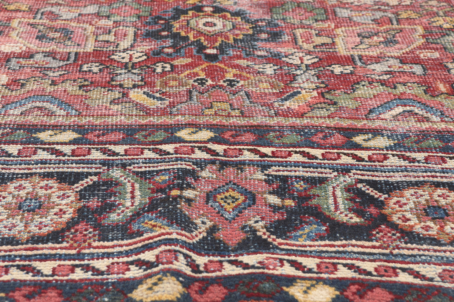 9 x 12 Antique-Worn Persian Mahal Rug 78660