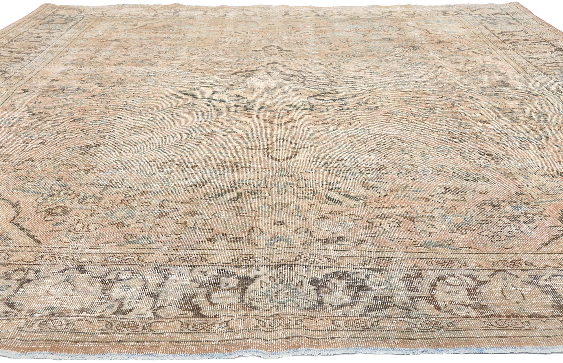 9 x 12 Antique-Worn Persian Mahal Rug 61268