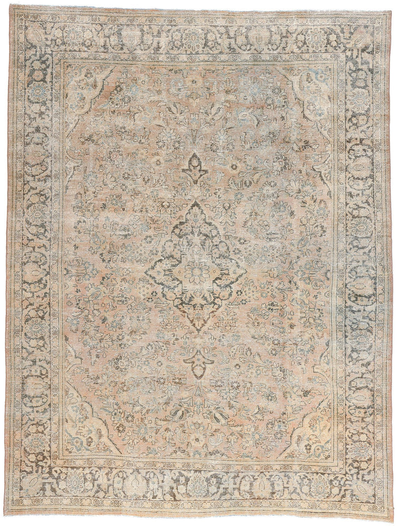 9 x 12 Antique-Worn Persian Mahal Rug 61268