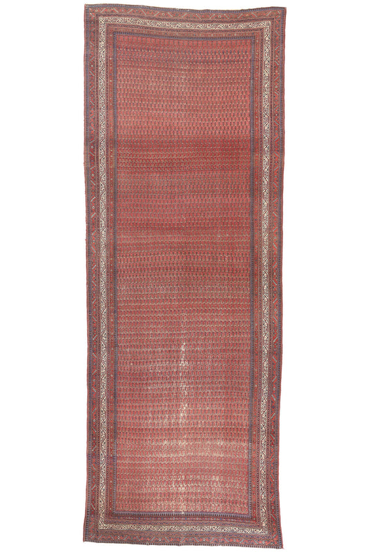 7 x 20 Antique-Worn Persian Saraband Rug 78658