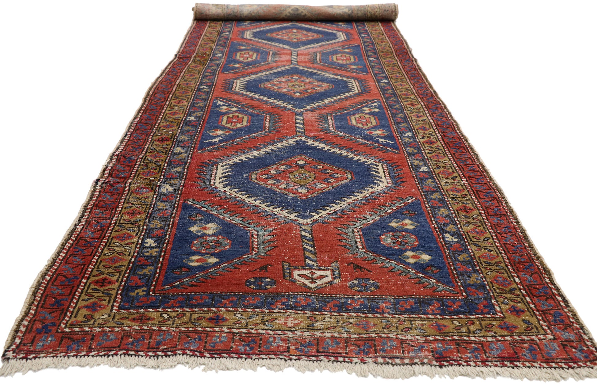 4 x 14 Antique Persian Azerbaijan Rug 75644