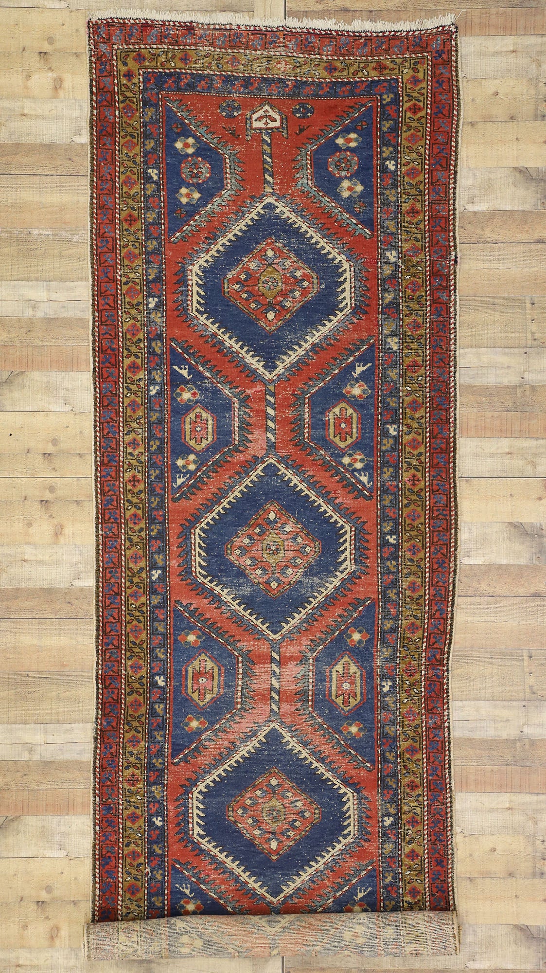 4 x 14 Antique Persian Azerbaijan Rug 75644