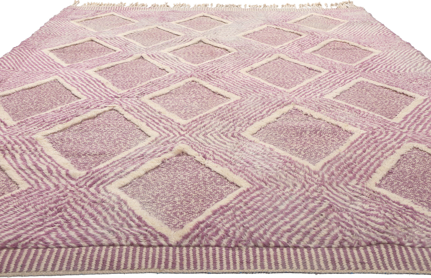 7 x 10 Modern Beni Mrirt High-Low Moroccan Rug 21045
