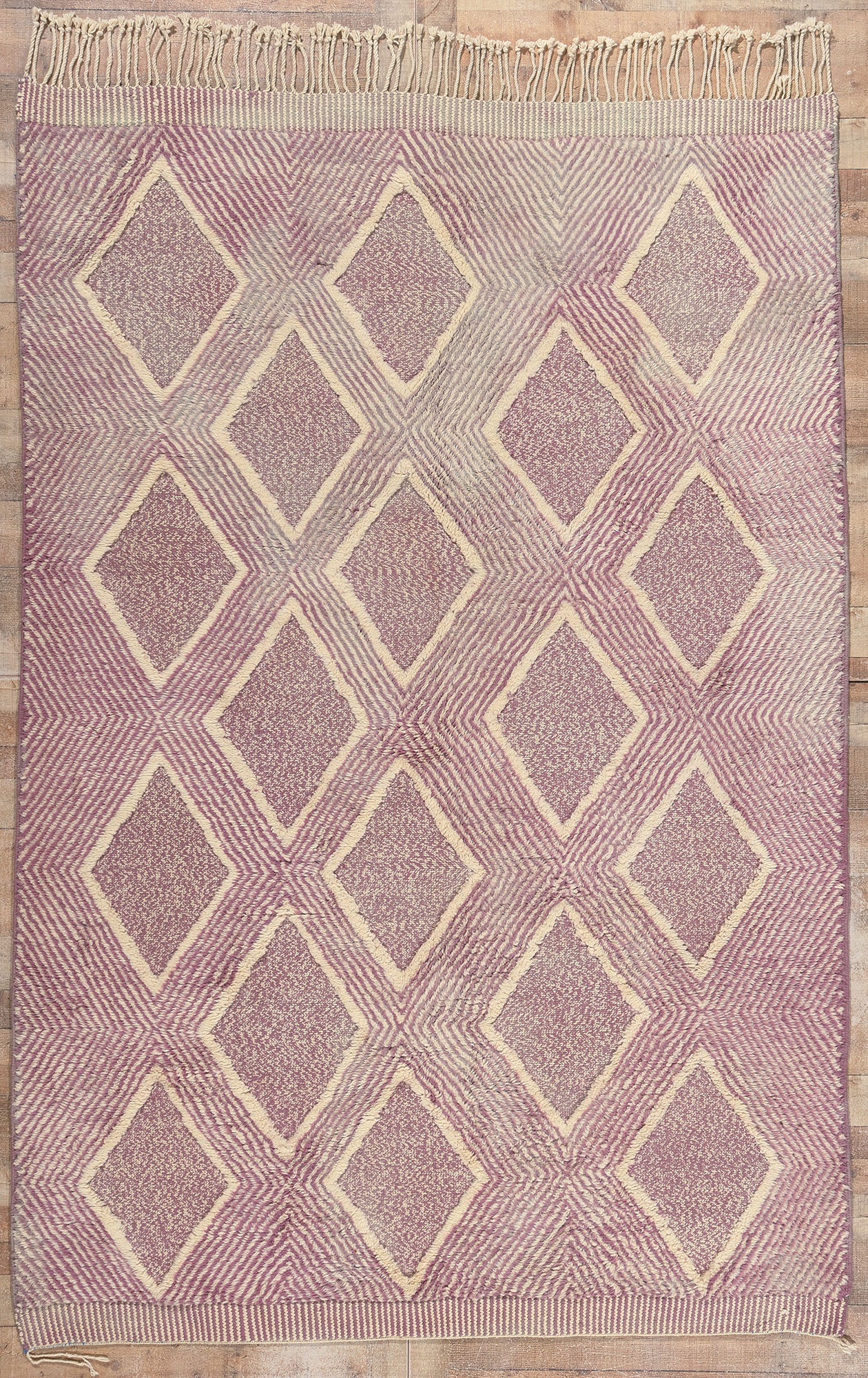 7 x 10 Modern Beni Mrirt High-Low Moroccan Rug 21045