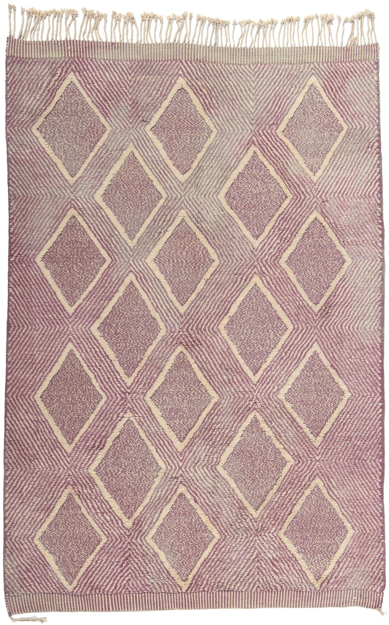 7 x 10 Modern Beni Mrirt High-Low Moroccan Rug 21045