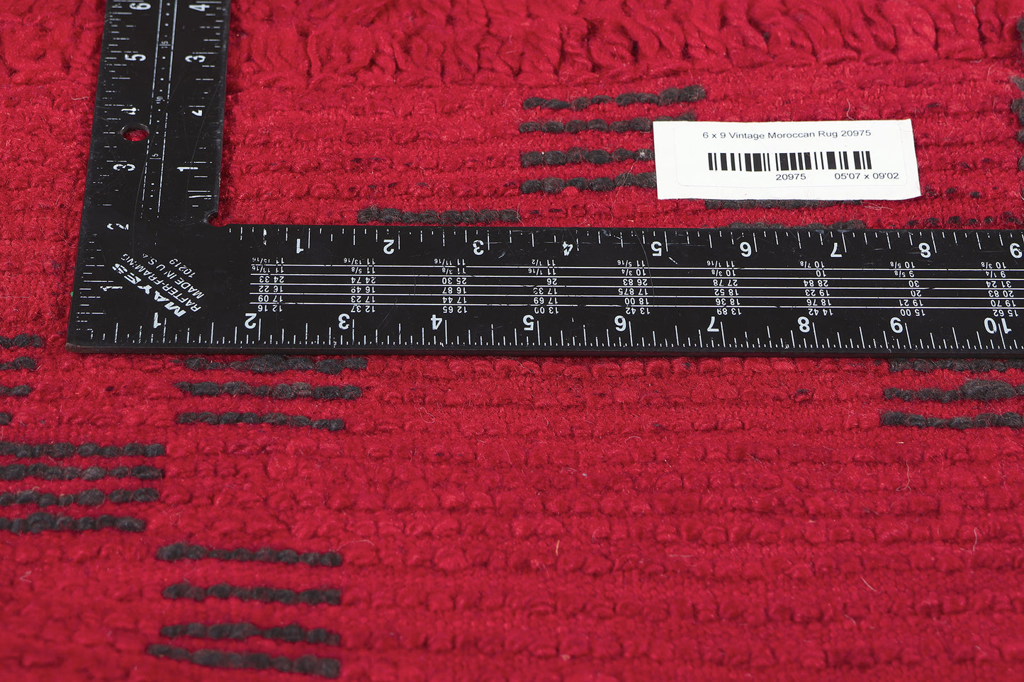 6 x 9 Vintage Red Beni MGuild Moroccan Rug 20975
