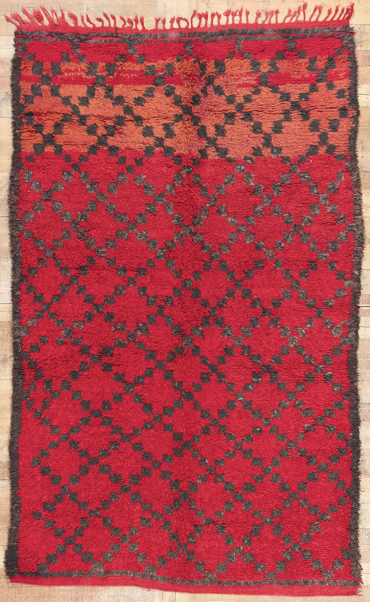 6 x 9 Vintage Red Beni MGuild Moroccan Rug 20975