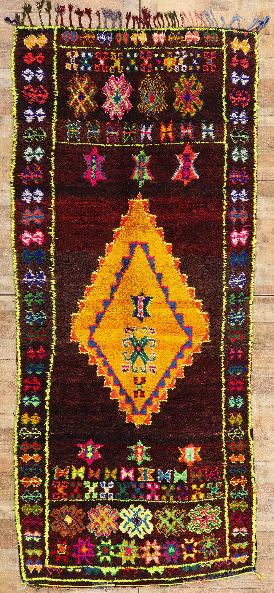 5 x 11 Colorful Vintage Beni MGuild Moroccan Rug 21804
