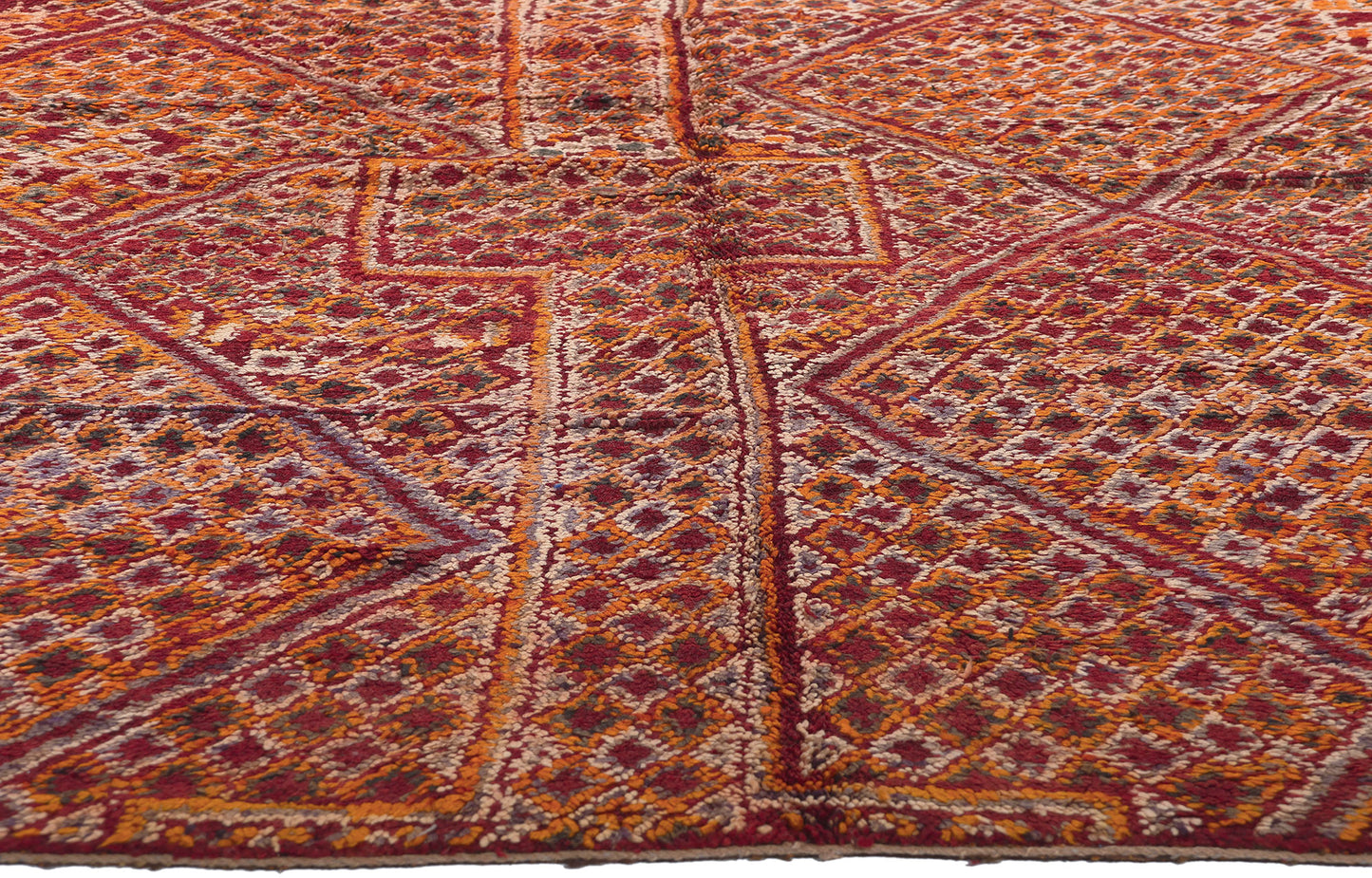 6 x 11 Vintage Orange Beni MGuild Moroccan Rug 21264