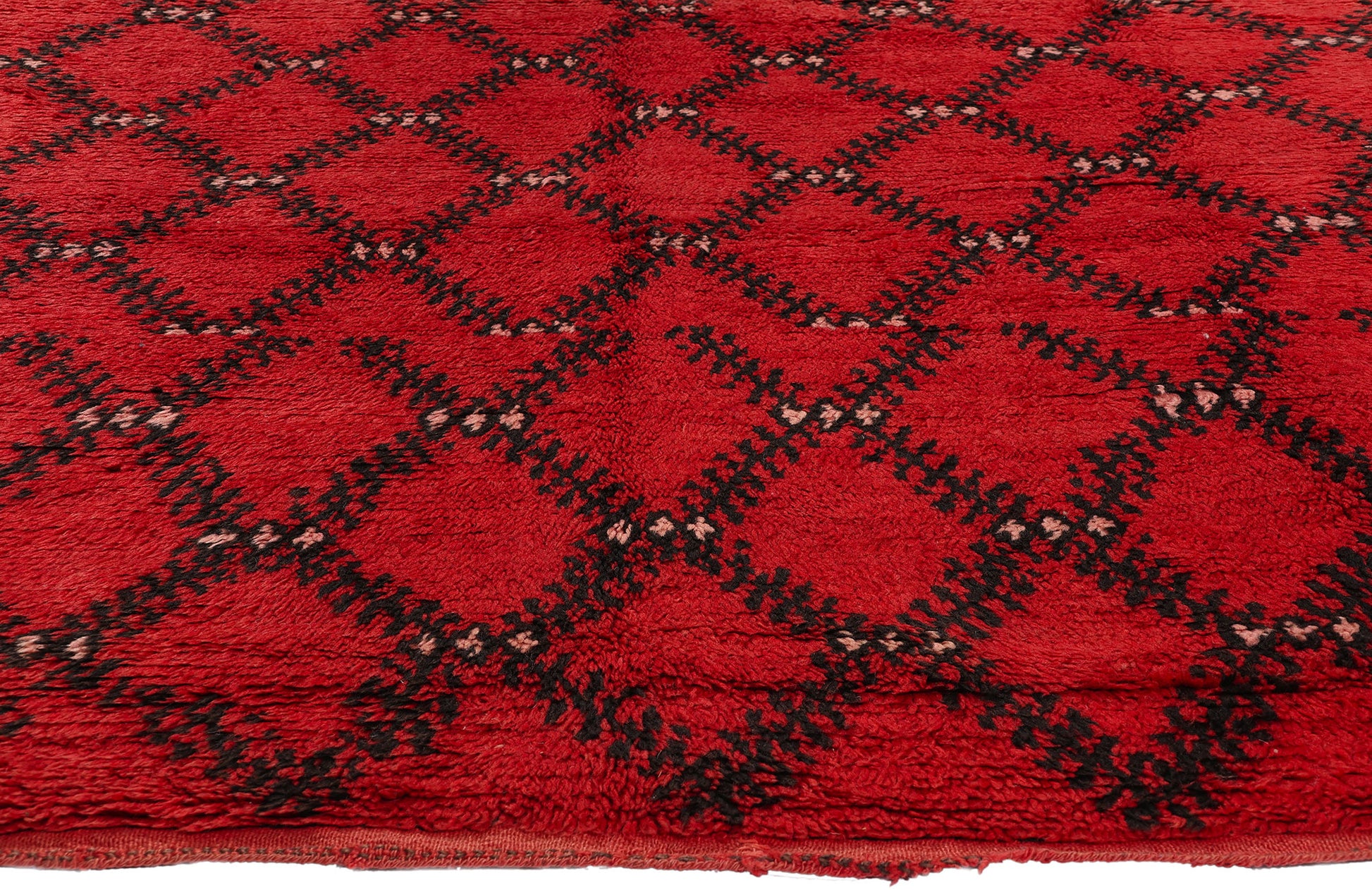 6 x 10 Vintage Red Beni Mrirt Moroccan Rug 21731