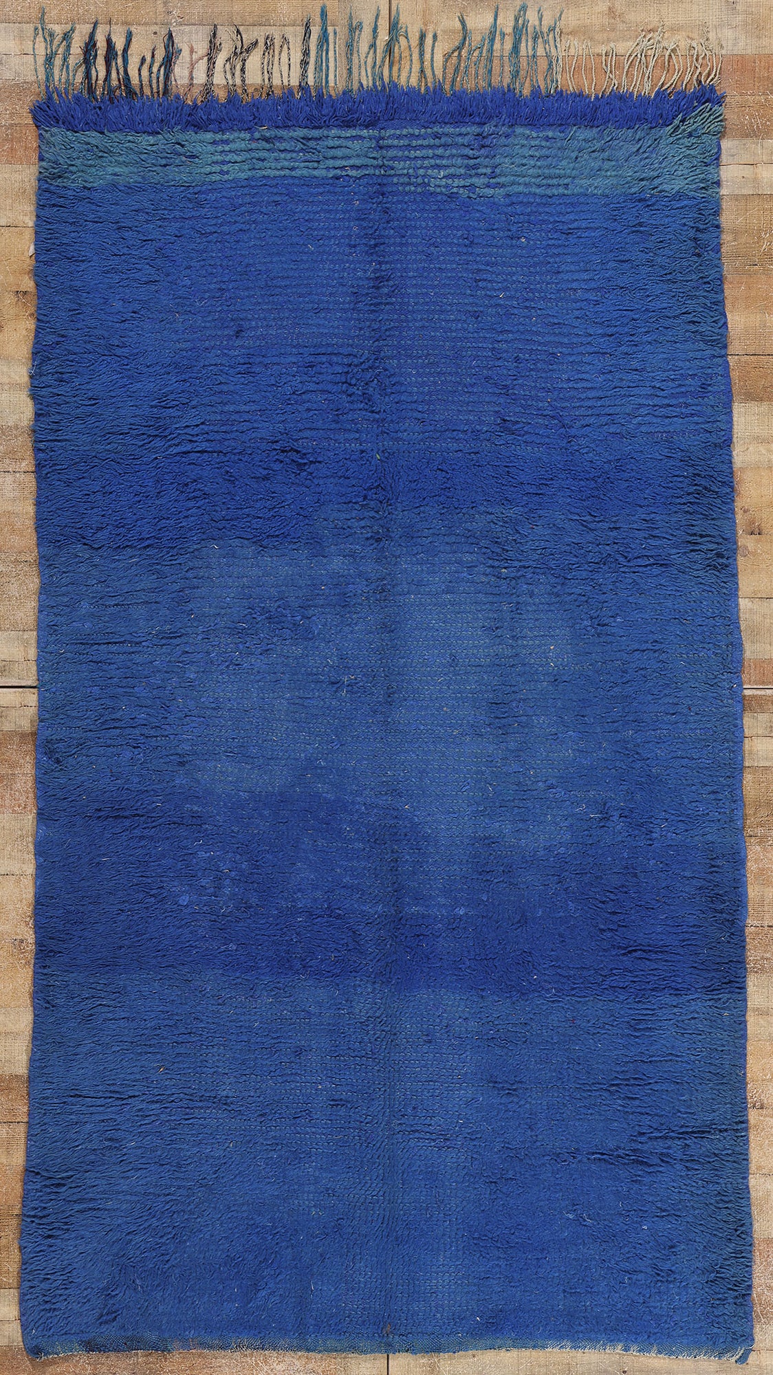 5 x 8 Vintage Blue Beni Mrirt Moroccan Rug 21773