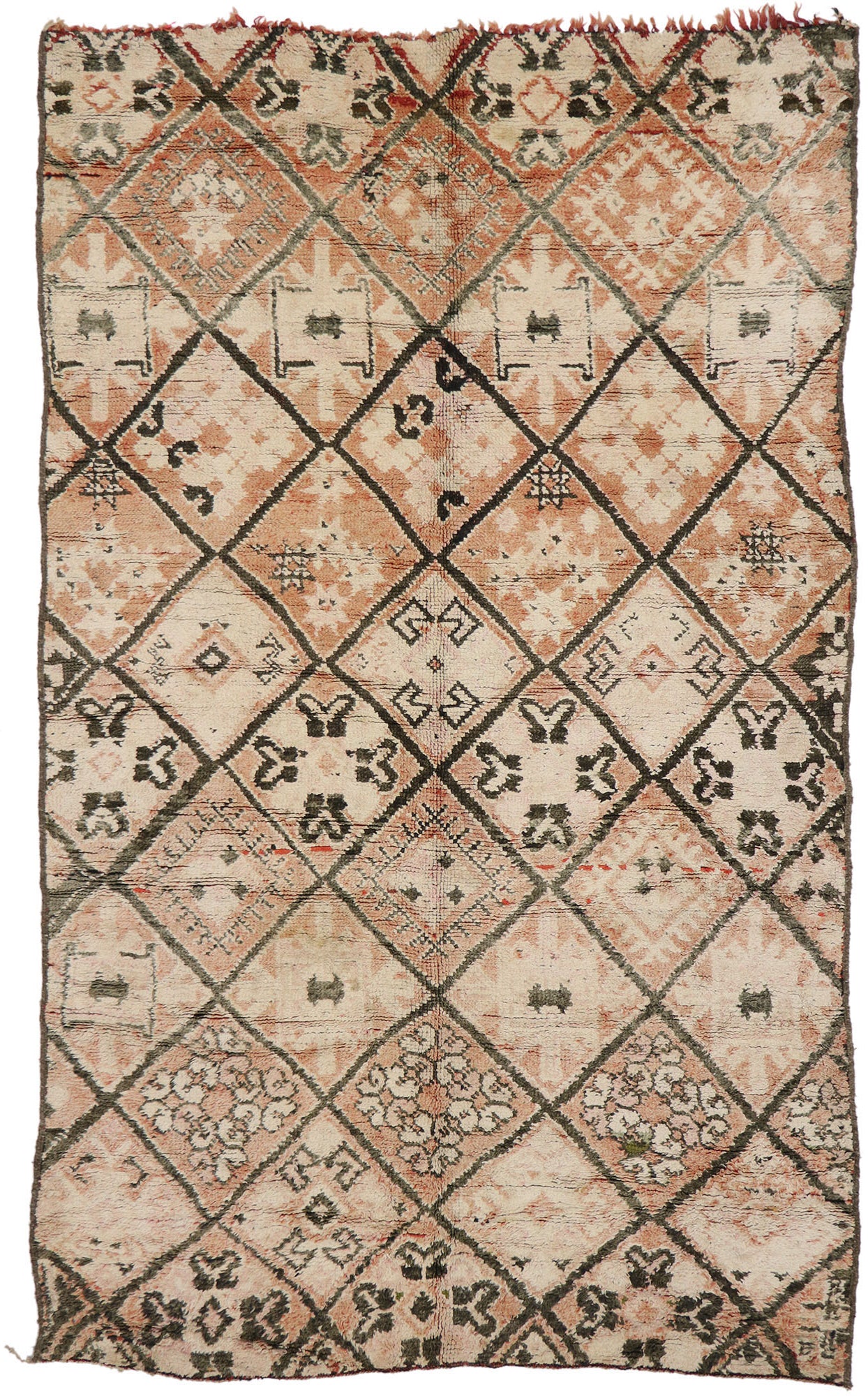 6 x 9 Vintage Moroccan Beni Ourain Rug 21340