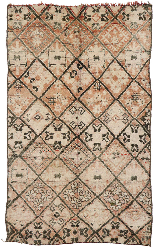 6 x 9 Vintage Moroccan Beni Ourain Rug 21340