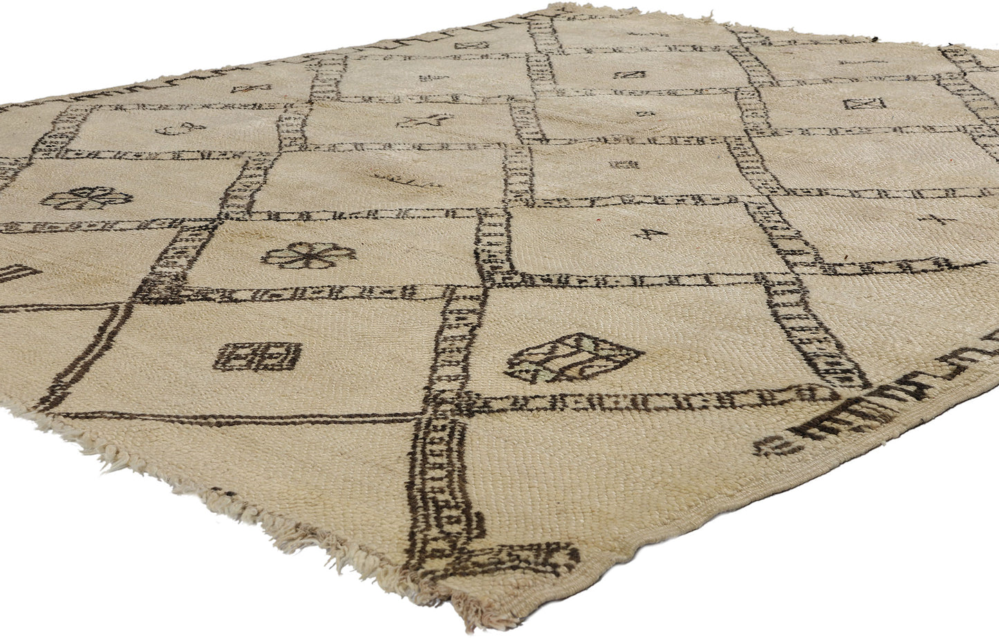 6 x 7 Vintage Moroccan Beni Ourain Rug 21765