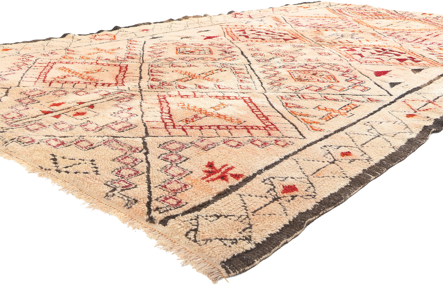 7 x 12 Vintage Moroccan Beni Ourain Rug 20243