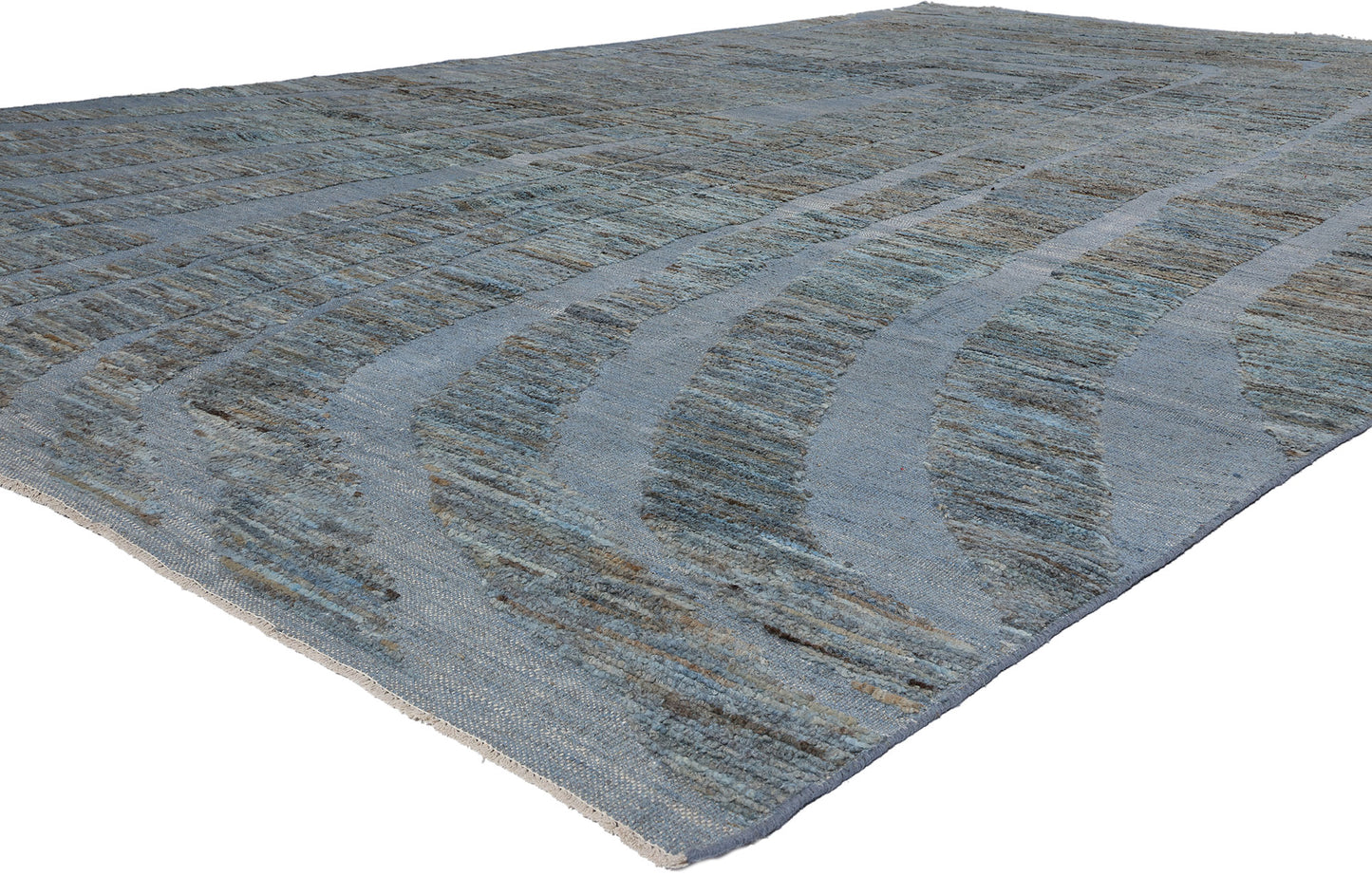 10 x 15 Biophilic Blue Moroccan High-Low Rug 81090