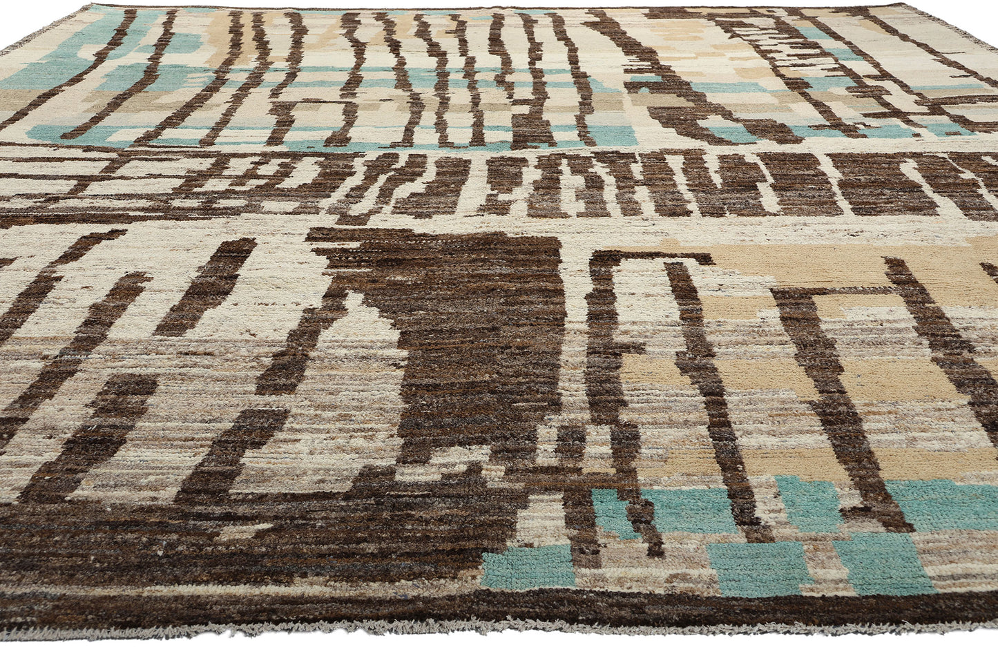 12 x 15 Organic Modern Brutalist Moroccan Rug 81064