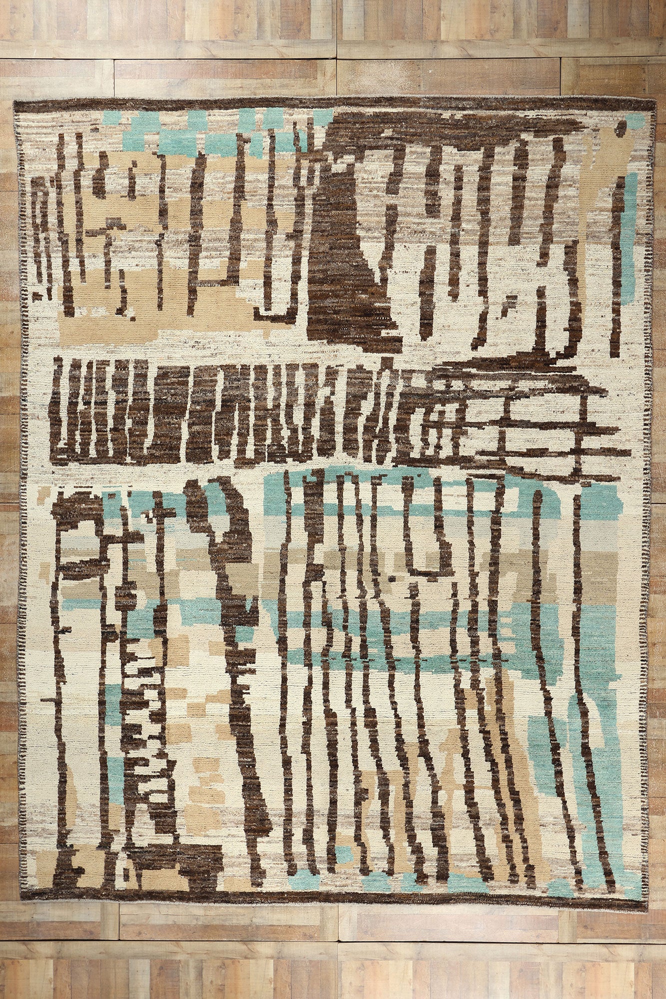 12 x 15 Organic Modern Brutalist Moroccan Rug 81064
