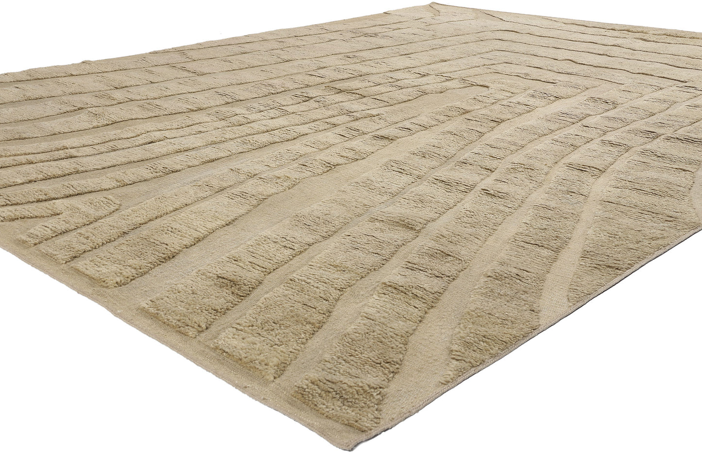 9 x 12 Biophilic Brown Moroccan High-Low Rug 31264