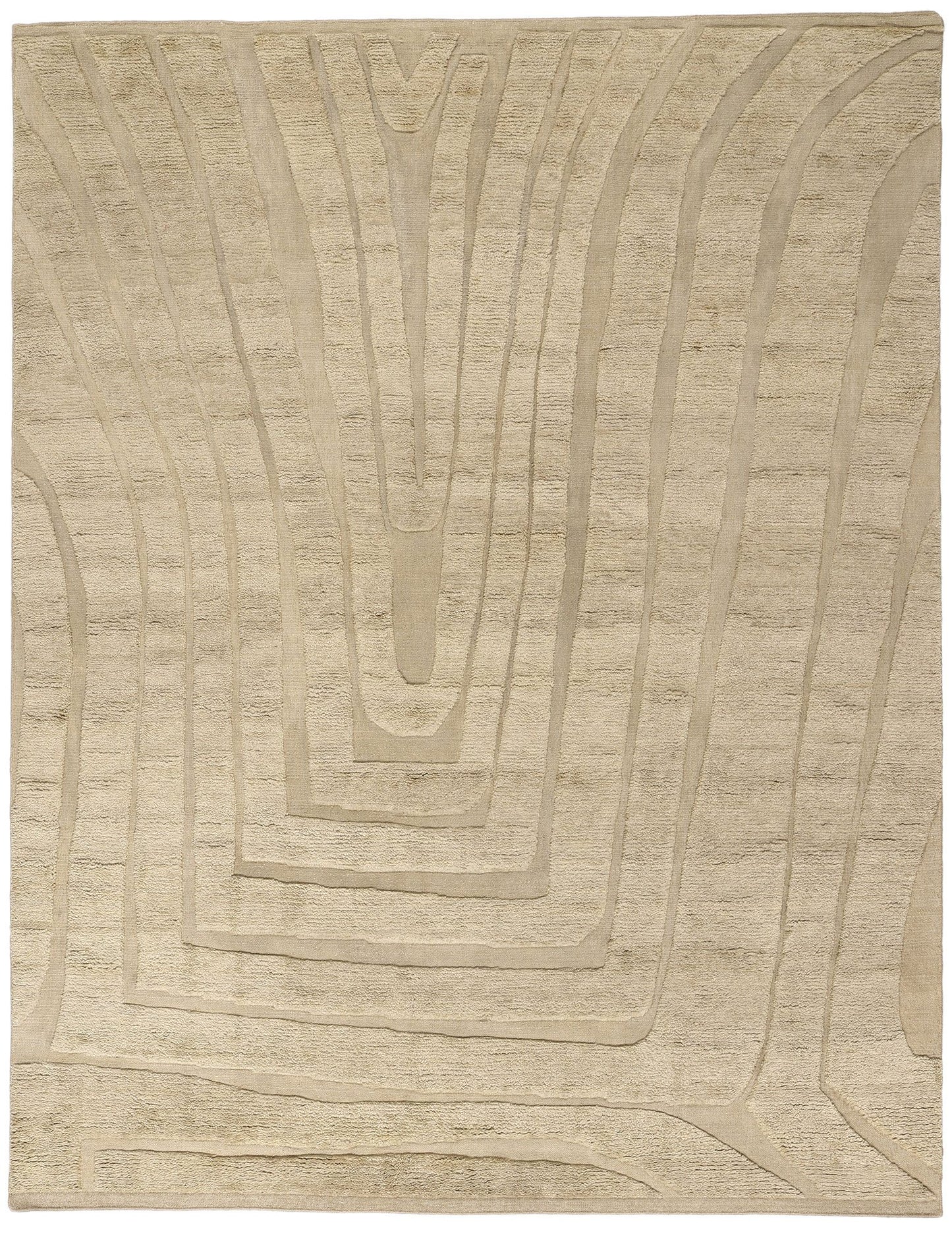 9 x 12 Biophilic Brown Moroccan High-Low Rug 31264