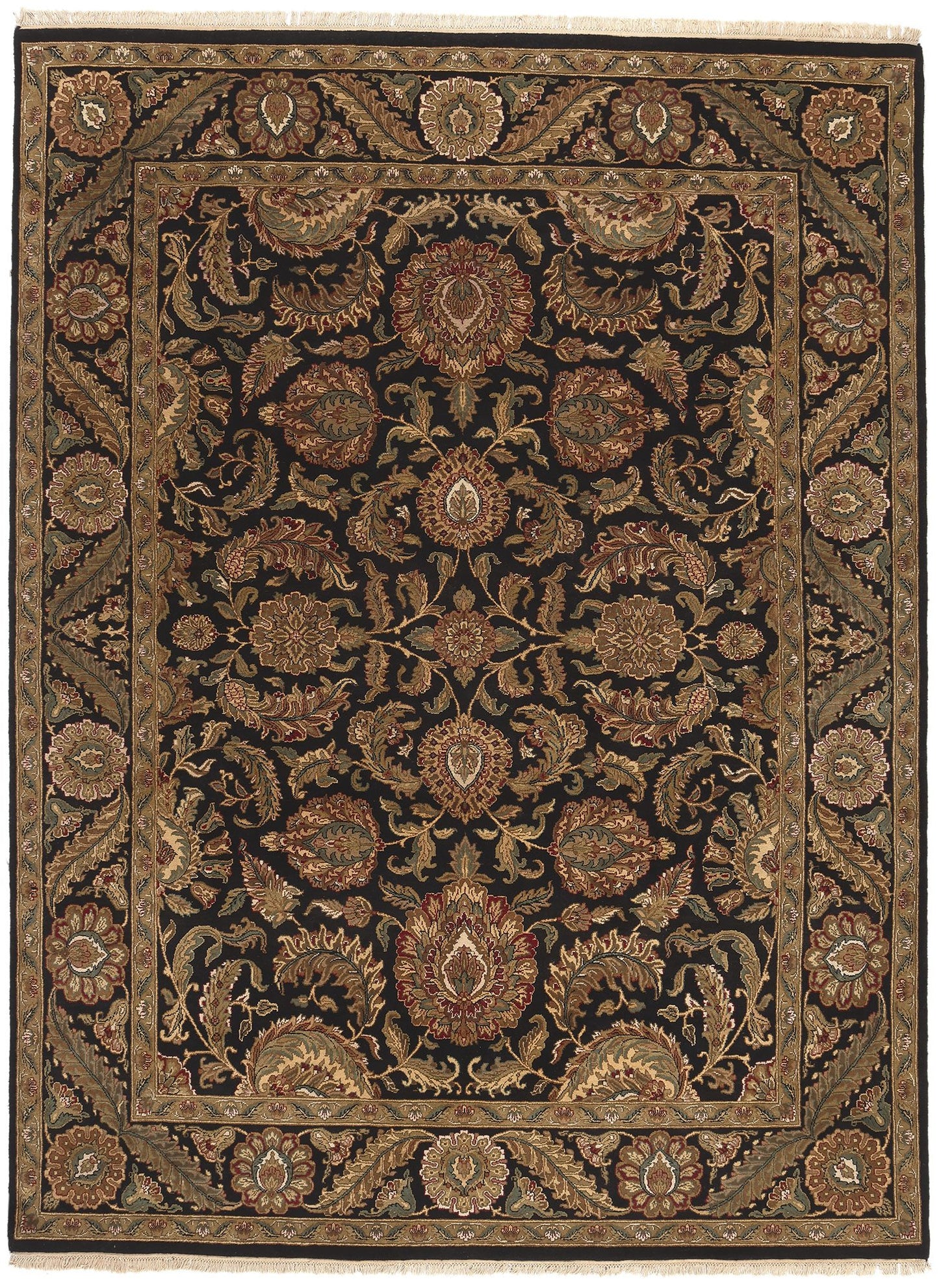 9 x 12 Earth-Tone Vintage Indian Rug 78678