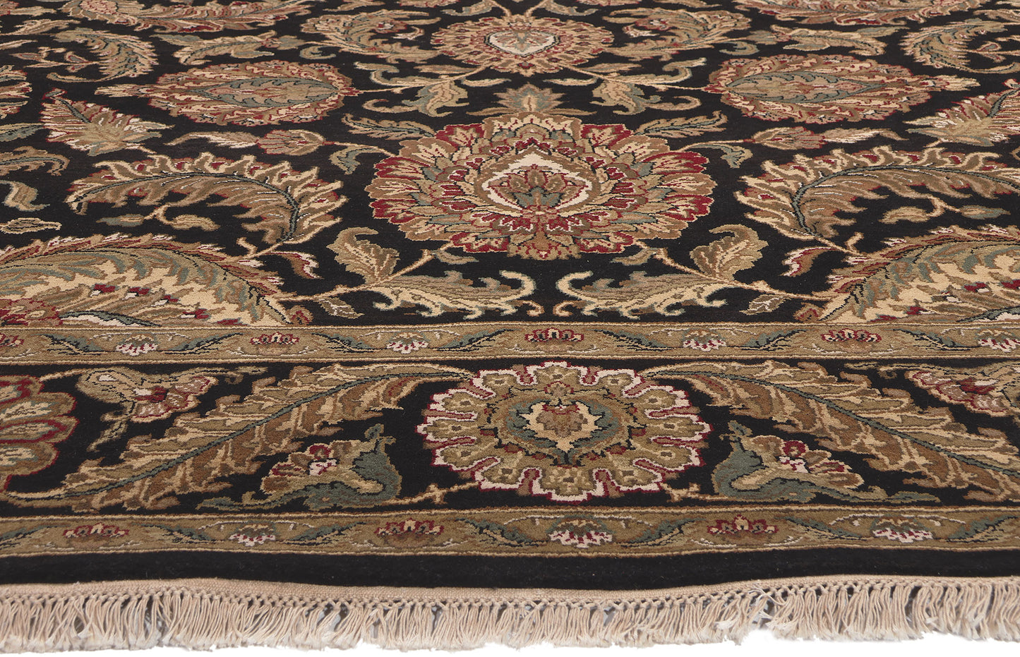 9 x 12 Earth-Tone Vintage Indian Rug 78678
