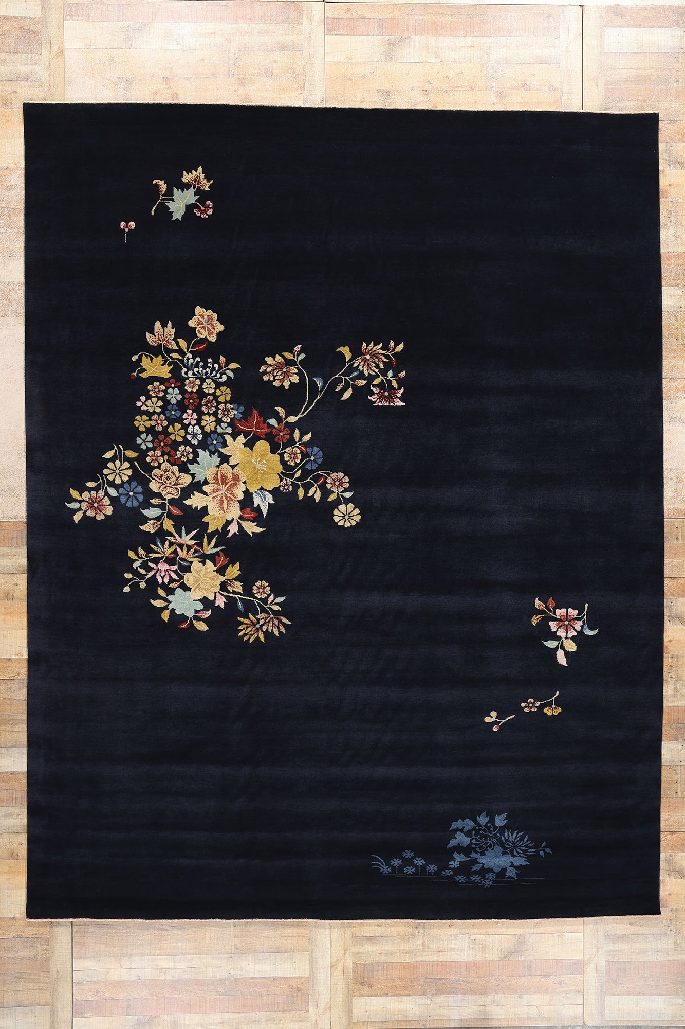 10 x 13 Modern Blue Chinese Art Deco Rug 31318