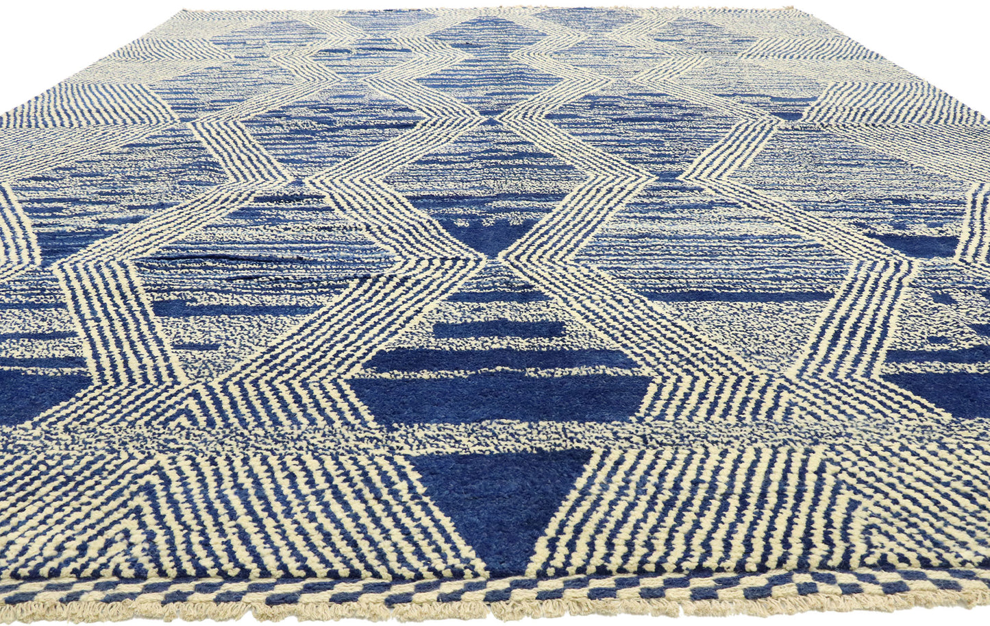 10 x 14 Blue Moroccan Area Rug 80586
