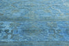 12 x 15 Hand-Carved Textured Blue Overdyed Rug 80935
