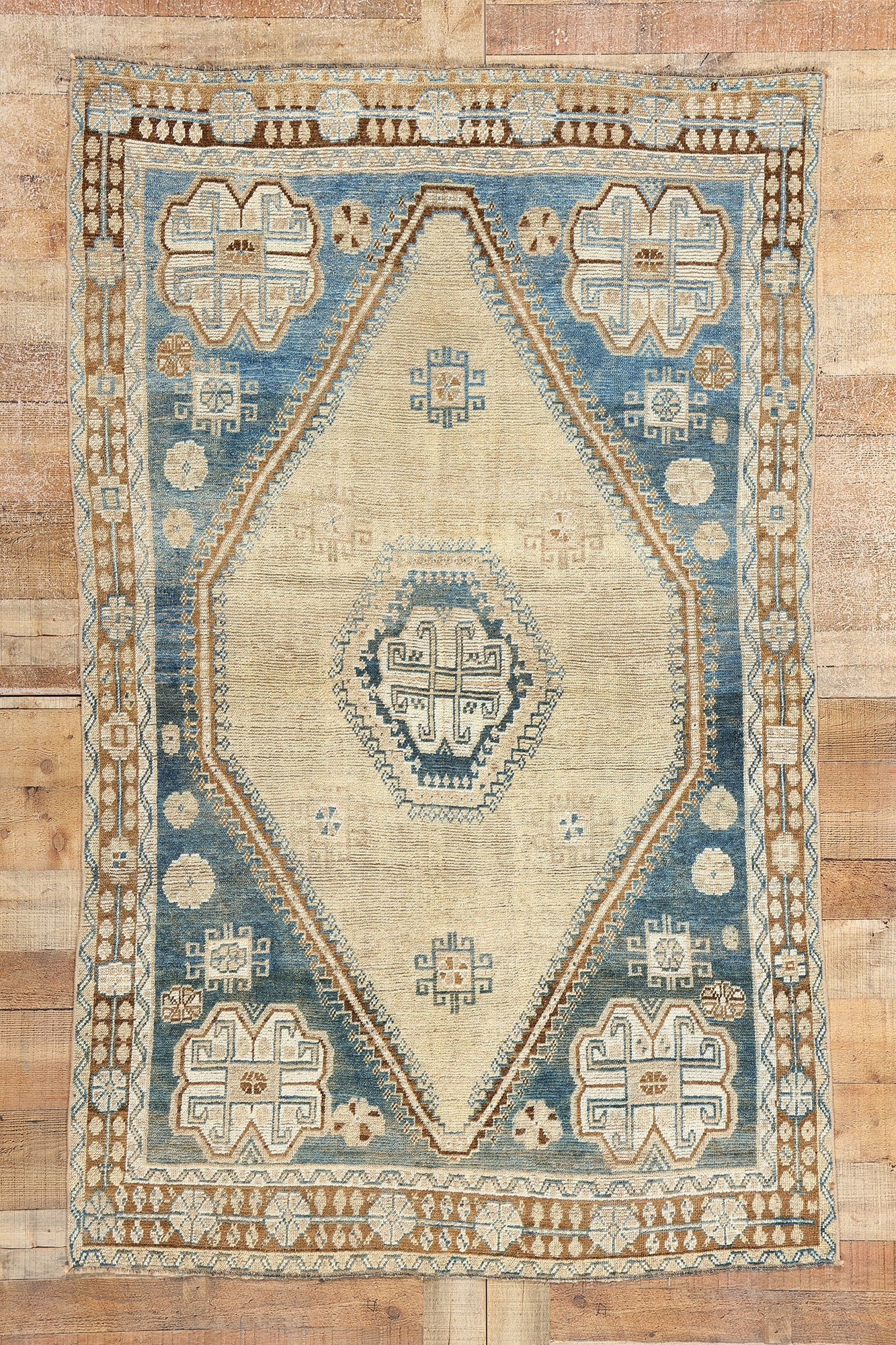 5 x 7 Antique Blue Persian Shiraz Rug 53771