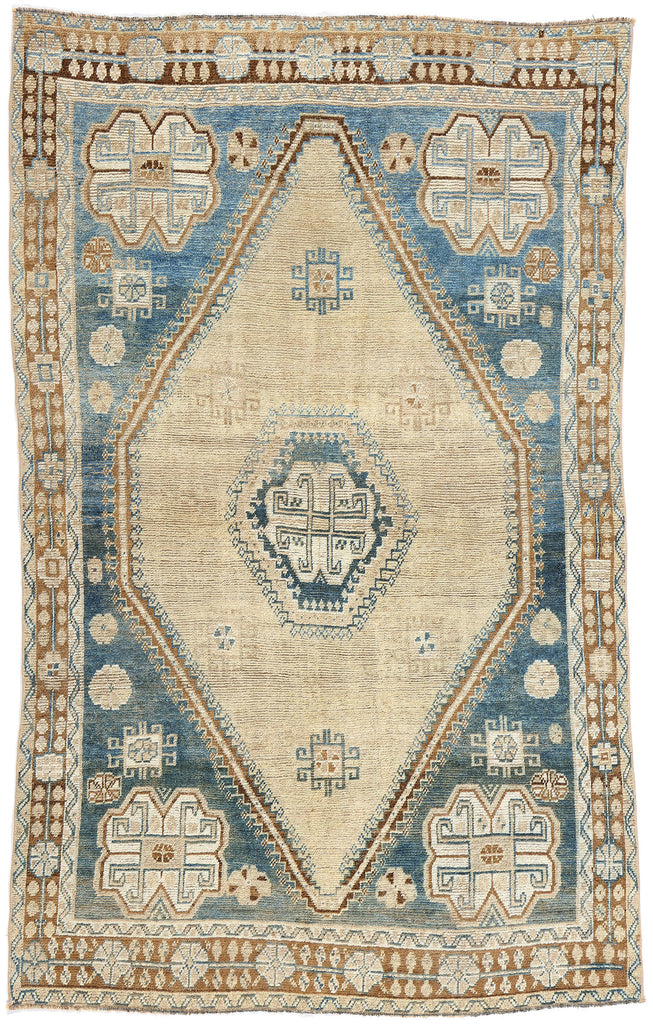 5 x 7 Antique Blue Persian Shiraz Rug 53771