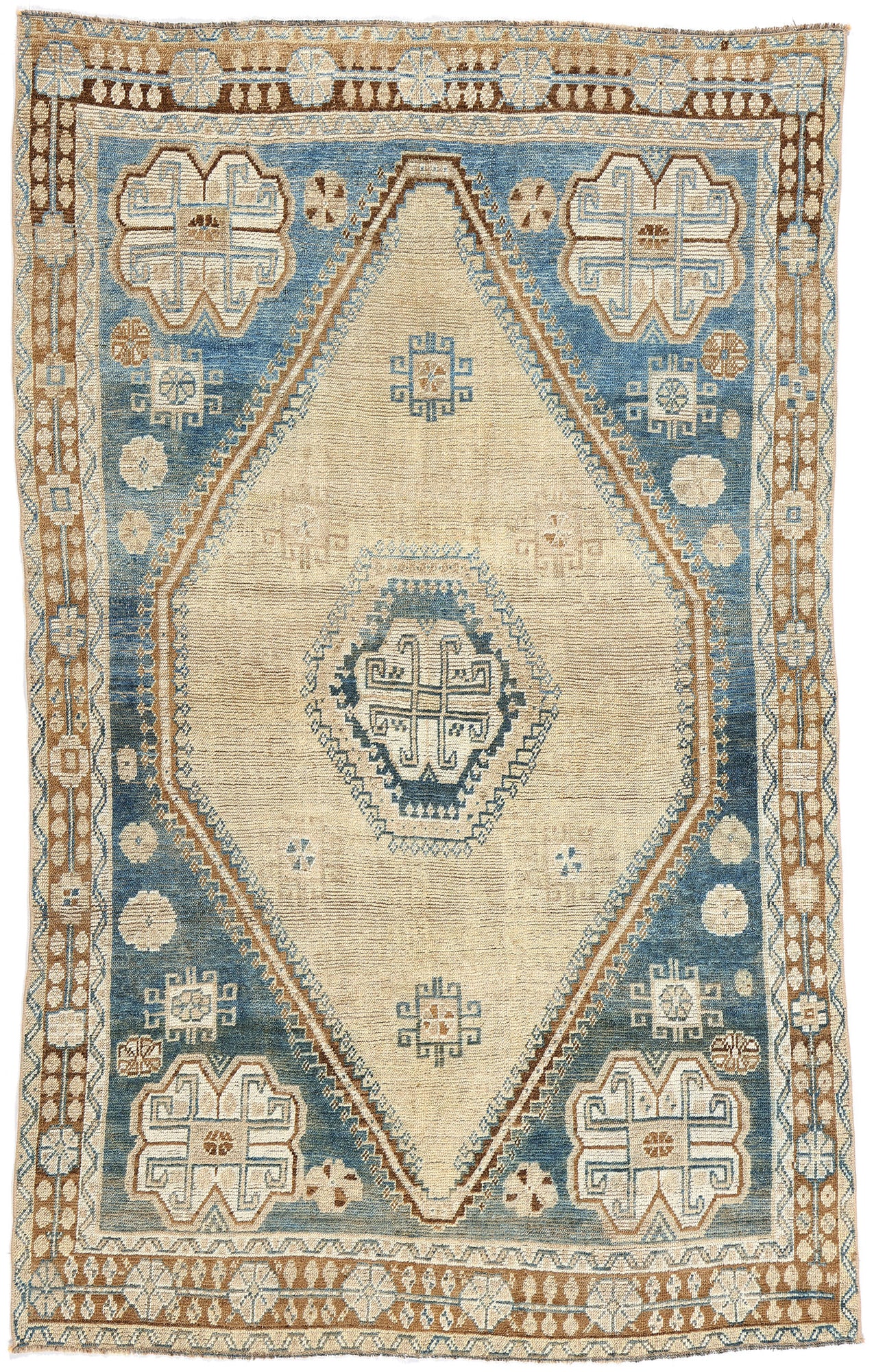 5 x 7 Antique Blue Persian Shiraz Rug 53771