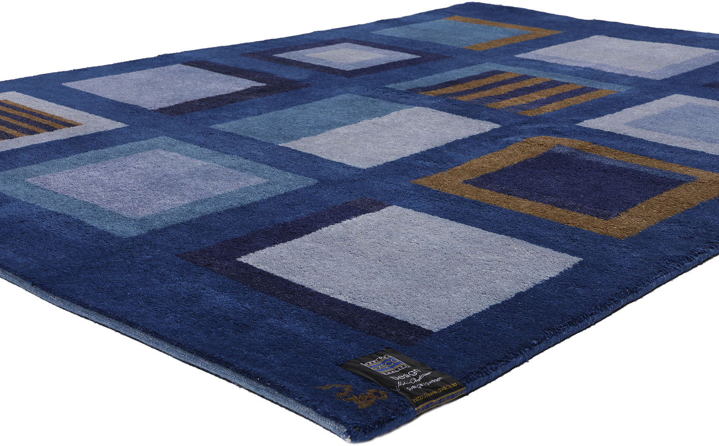 5 x 8 Vintage Blue Swedish Pile Rug 78735
