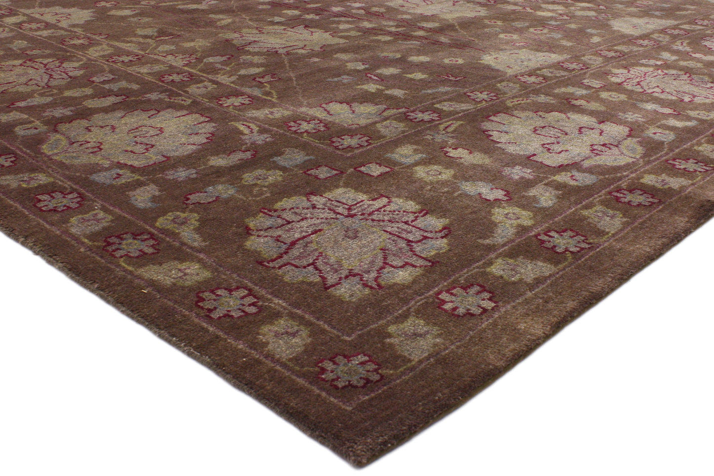 8 x 10 Brown Transitional Indian Area Rug 30222