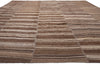 10 x 14 Brown Vintage Turkish Striped Kilim Rug 60632