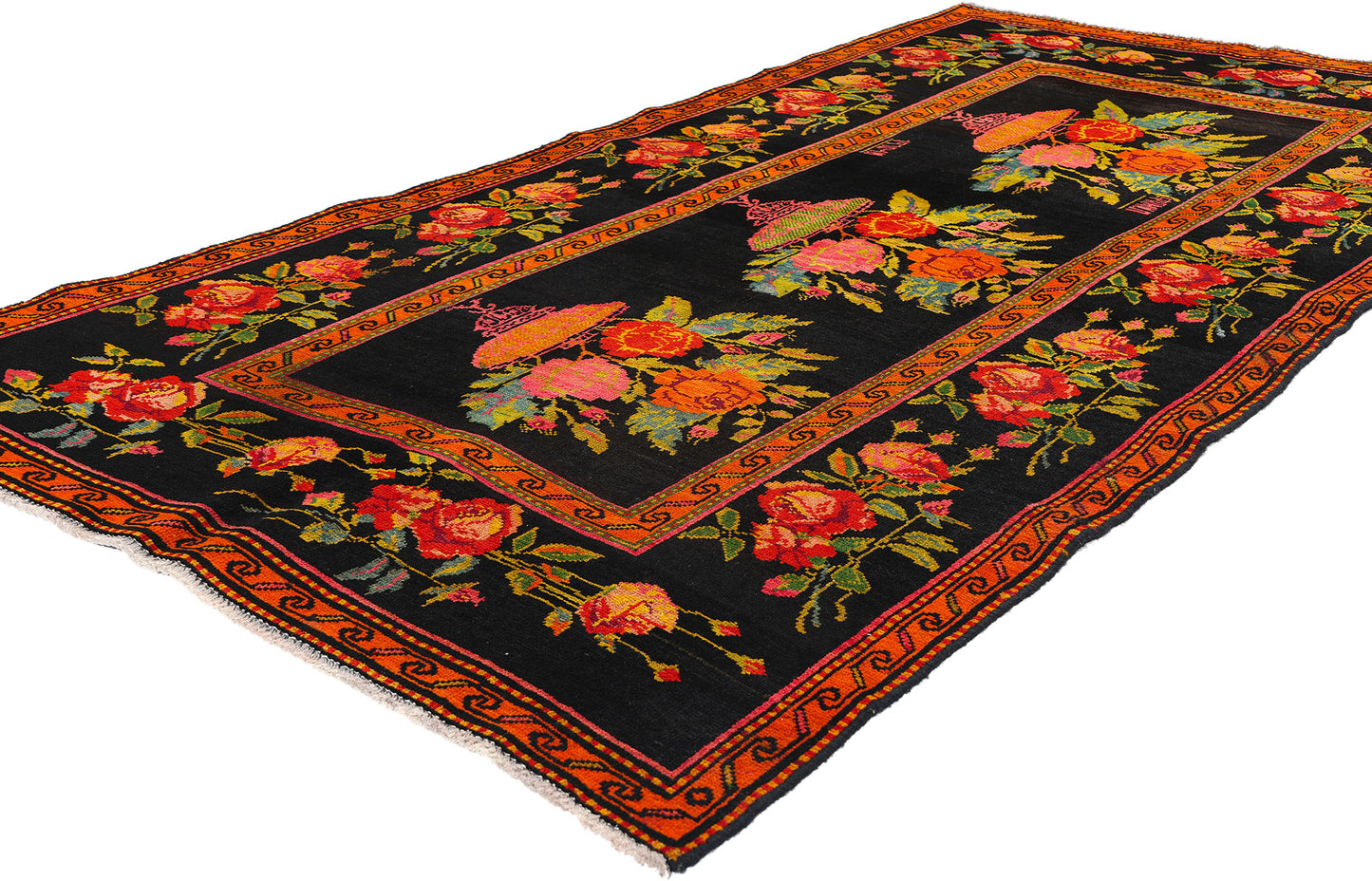 4 x 8 Antique Caucasian Rose Karabagh Rug 61061
