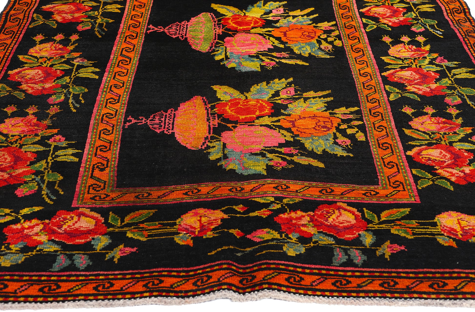 4 x 8 Antique Caucasian Rose Karabagh Rug 61061