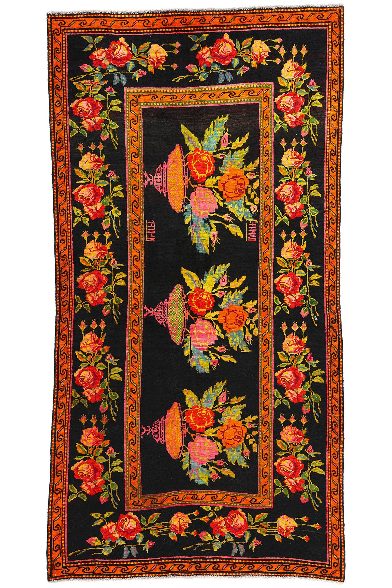 4 x 8 Antique Caucasian Rose Karabagh Rug 61061