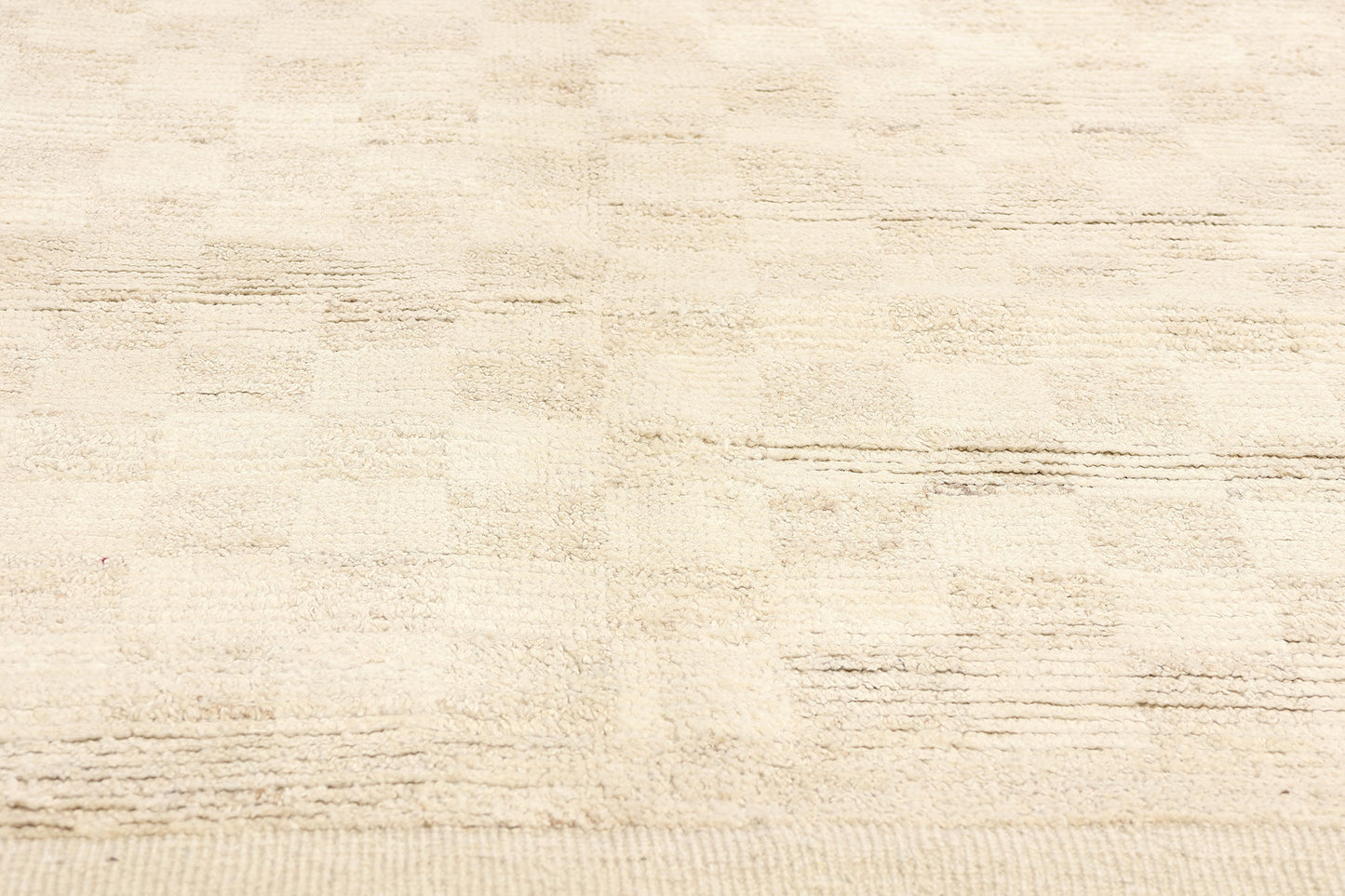 9 x 12 Modern Beige Checkered Moroccan Rug 81071