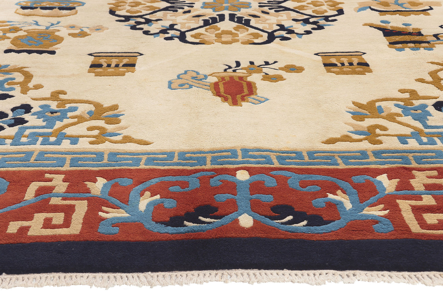 8 x 10 Vintage Chinese Art Deco Style Rug 74745
