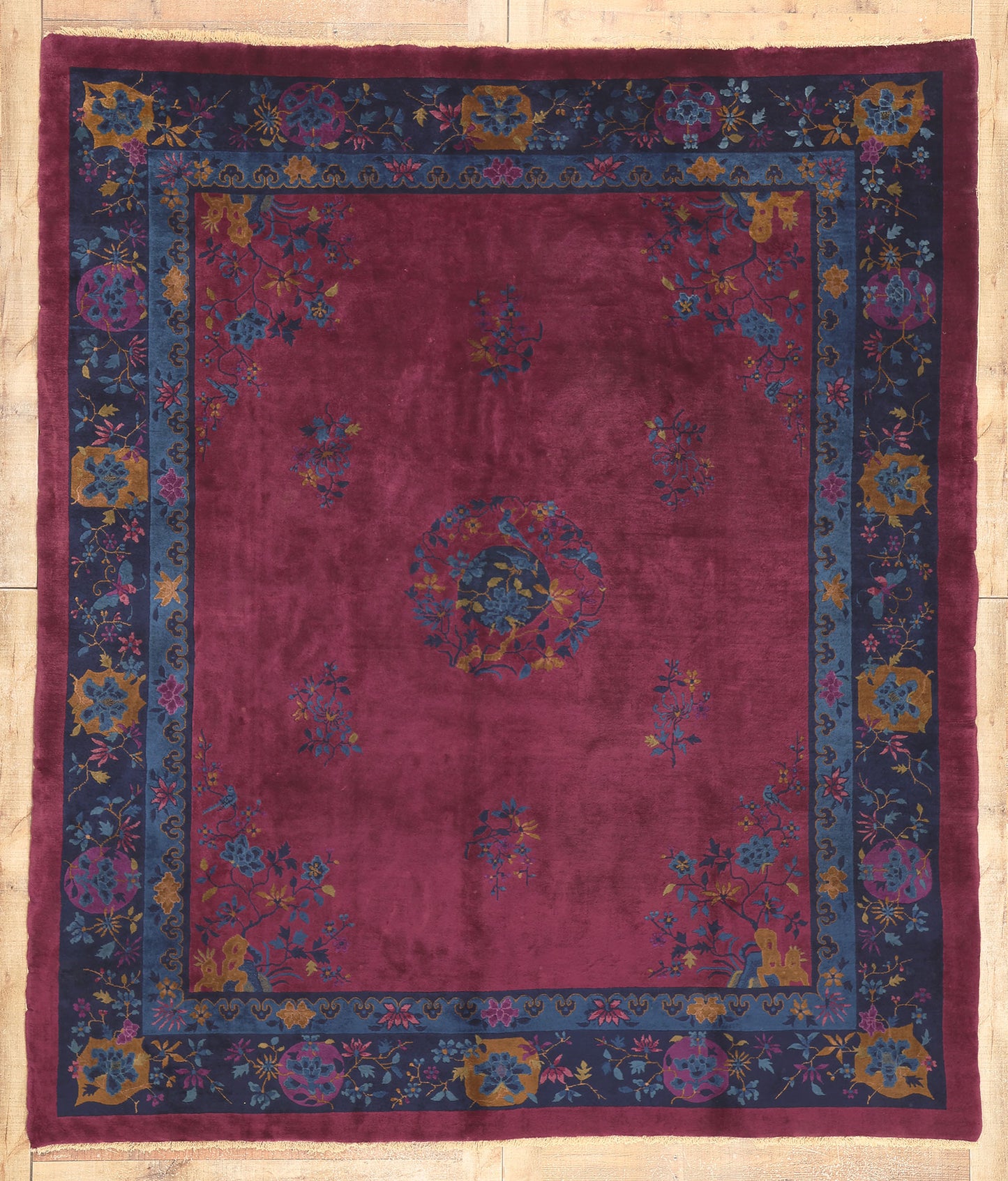 8 x 9 Antique Chinese Art Deco Rug 77189