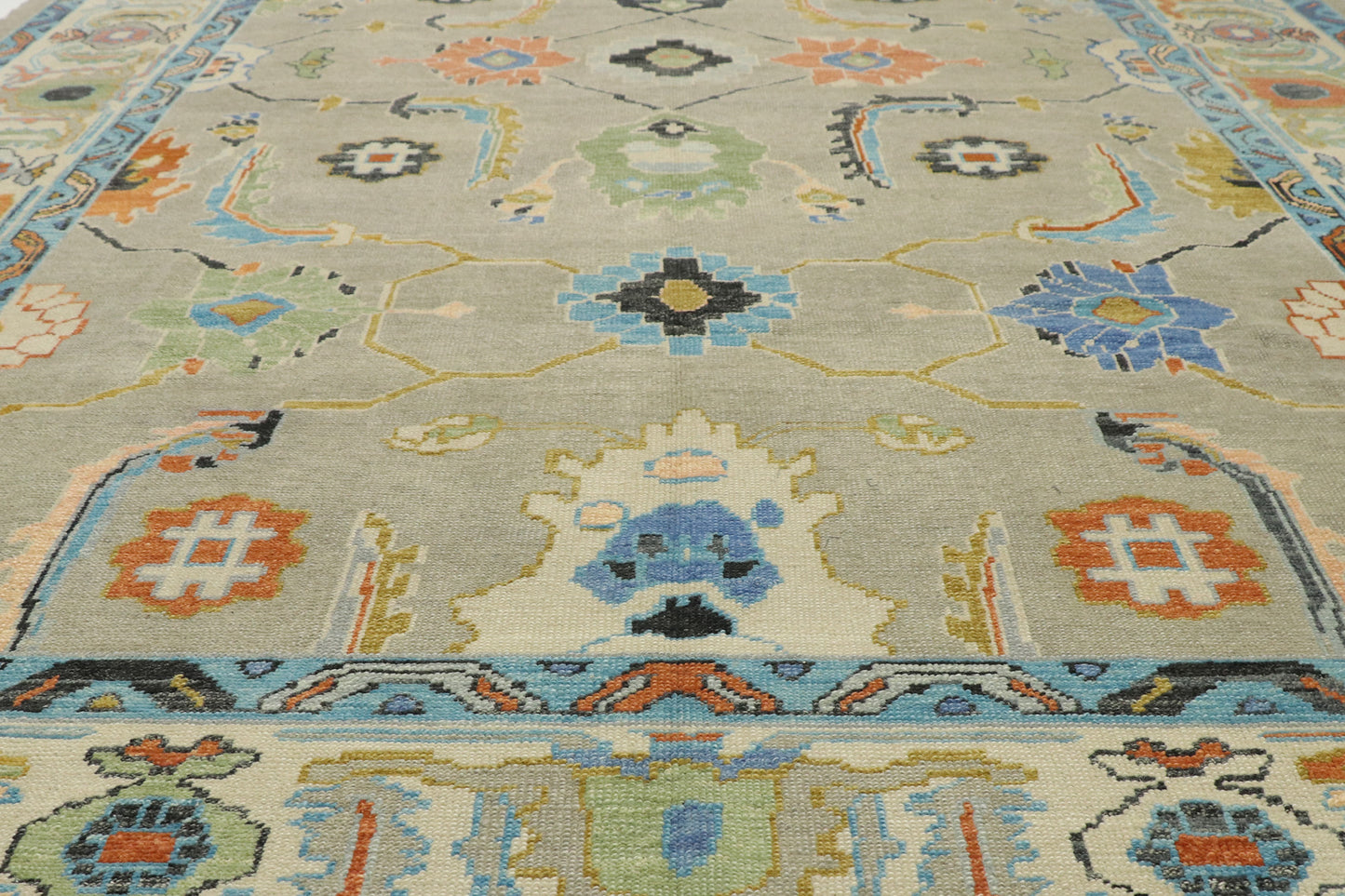 10 x 13 Colorful Turkish Oushak Rug 52798