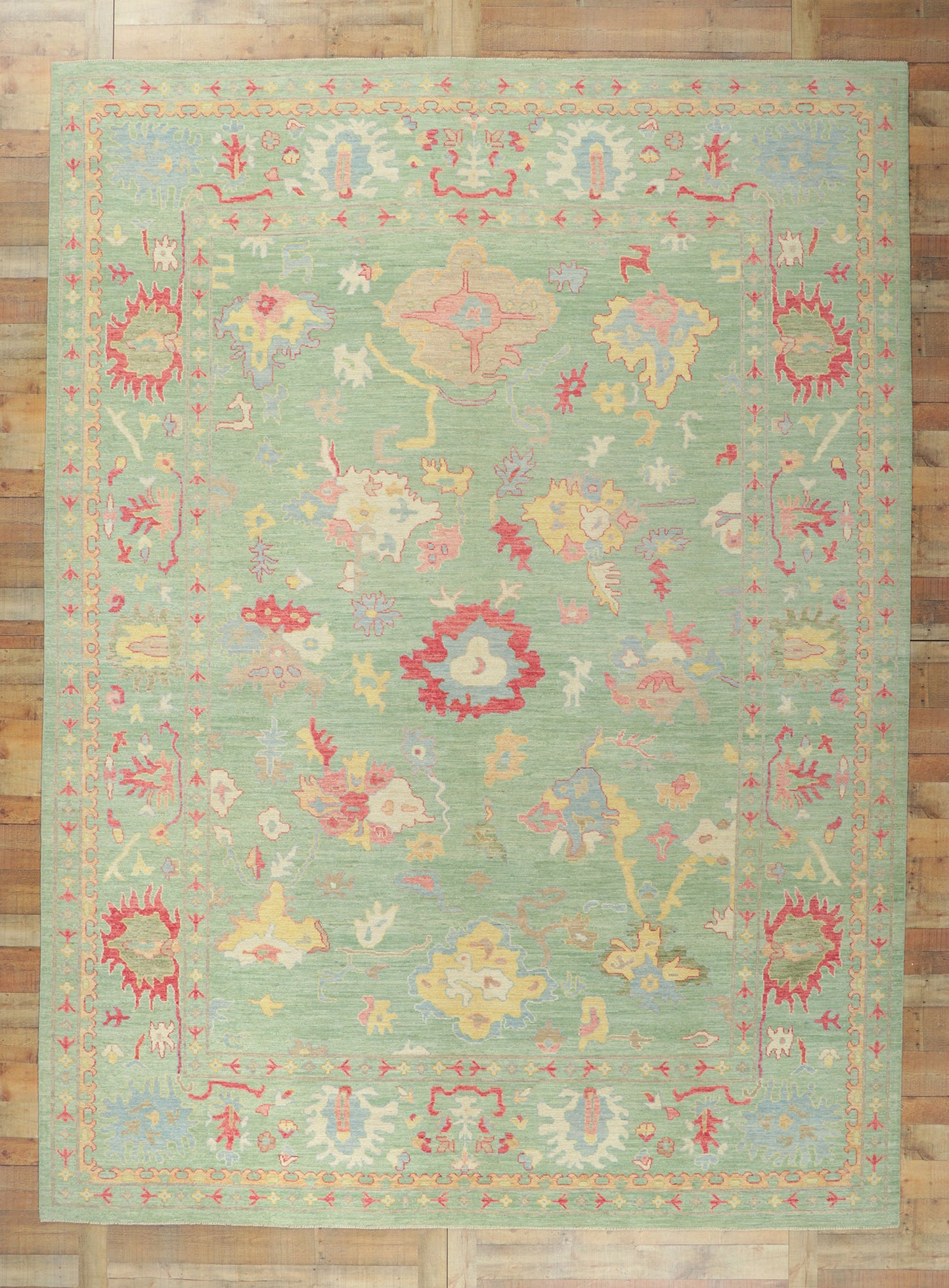 10 x 14 Colorful Oushak Rug 80924