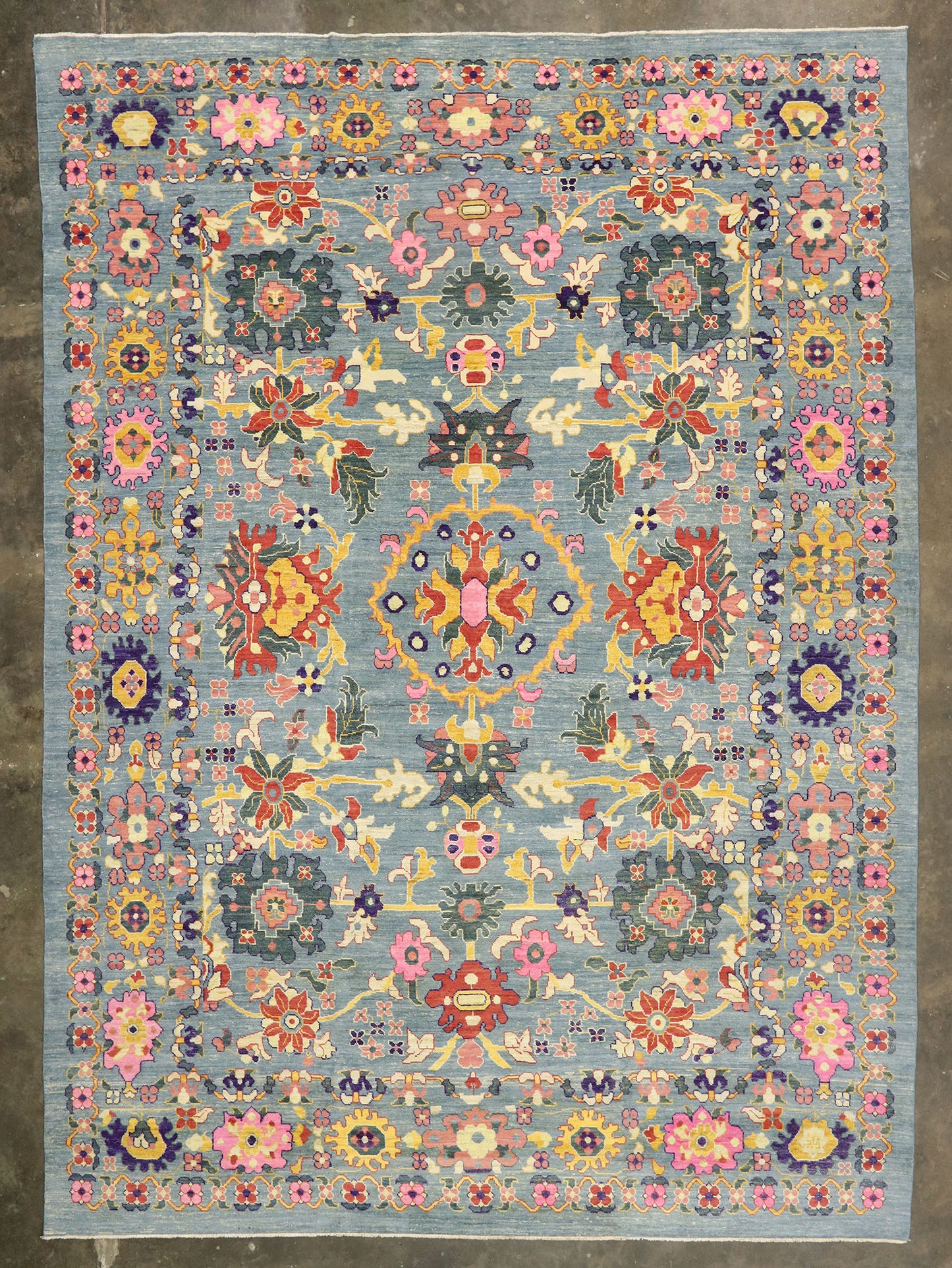 14 x 19 Colorful Turkish Oushak Rug 60751