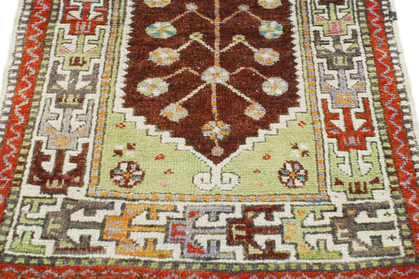 2 x 4 Colorful Vintage Turkish Oushak Rug 51761